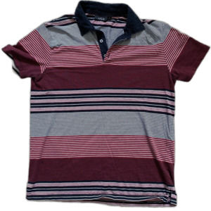 Apt. 9 Mens Red Striped Polo Shirt | Great Condition | Size Medium